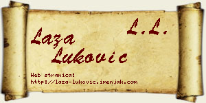 Laza Luković vizit kartica